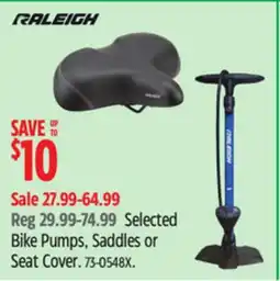 Canadian Tire Selected Bike Pumps, Saddles or Seat Cover offer