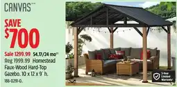 Canadian Tire CANVAS Homestead Faux-Wood Hard-Top Gazebo offer