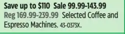 Canadian Tire Nespresso Selected Coffee and Espresso Machines offer