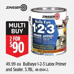 Canadian Tire ZINSSER Bullseye 1-2-3 Latex Primer and Sealer offer