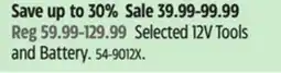 Canadian Tire Selected Skil 12V Tools and Battery offer