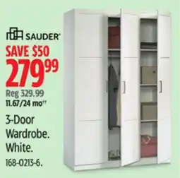 Canadian Tire SAUDER 3-Door Wardrobe offer