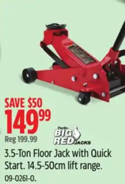 Canadian Tire 3.5-Ton Floor Jack with Quick Start offer