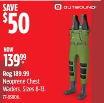 Canadian Tire Neoprene Chest Waders offer