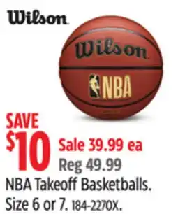 Canadian Tire Wilson NBA Takeoff Basketballs offer