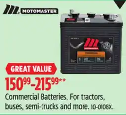 Canadian Tire Commercial Batteries offer