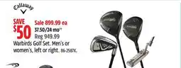 Canadian Tire Warbirds Golf Set Men's or women's, left or right offer