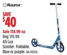 Canadian Tire Scooter Foldable. Blue or purple offer