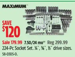 Canadian Tire MAXIMUM 224-Pc Socket Set offer