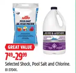 Canadian Tire Selected Shock, Pool Salt and Chlorine offer