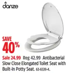 Canadian Tire Danze Antibacterial Slow Close Elongated Toilet Seat with Built-In Potty Seat offer