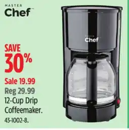 Canadian Tire Master Chef 12-Cup Drip Coffeemaker offer