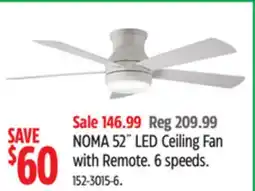 Canadian Tire NOMA 52˝ LED Ceiling Fan with Remote offer