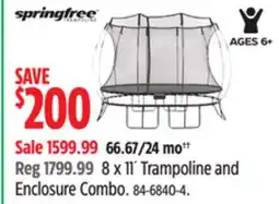 Canadian Tire Springfree 8 x 11´ Trampoline and Enclosure Combo offer
