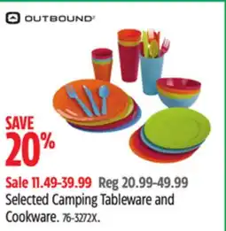 Canadian Tire Outbound Selected Camping Tableware and Cookware offer