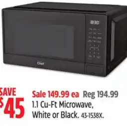 Canadian Tire Master Chef 1.1 Cu-Ft Microwave offer