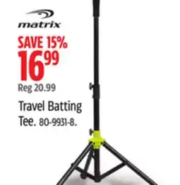 Canadian Tire Matrix Travel Batting Tee offer