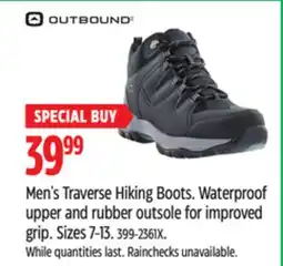 Canadian Tire Men's Traverse Hiking Boots offer