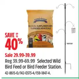 Canadian Tire Morning Melodies,Selected Wild Bird Feed or Bird Feeder Station offer