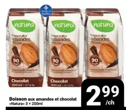 Pasquier Boisson aux amandes et chocolat Natura offer