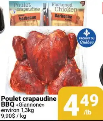 Pasquier Poulet crapaudine BBQ Giannone offer