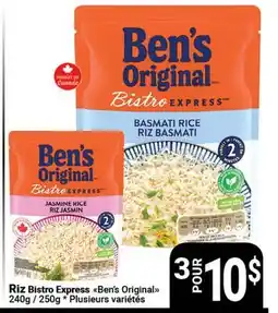Pasquier Riz Bistro Express Ben's Original offer