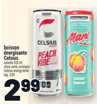 Metro BOISSON ÉNERGISANTE CELSIUS | CELSIUS ENERGY DRINK offer