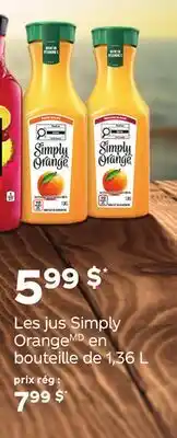 Metro JUS SIMPLY ORANGE EN BOUTEILLE offer