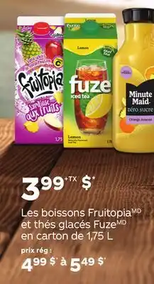 Metro BOISSONS FRUITOPIA ET THÉS GLACÉS FUZE EN CARTON DE offer