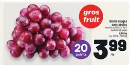 Metro RAISINS ROUGES SANS PÉPINS | SEEDLESS RED GRAPES offer