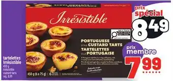 Metro TARTELETTES IRRÉSISTIBLE | IRRÉSISTIBLE CUSTARD TARTS offer