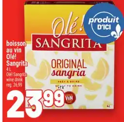 Metro OLÉ!SANGRITA WINE DRINK offer