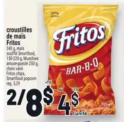 Metro CROUSTILLES DE MAÏS FRITOS | FRITOS CHIPS, SMARTFOOD POPCORN offer