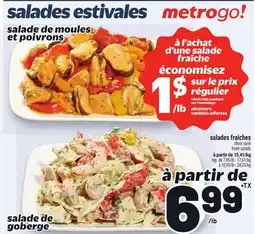 Metro SALADES FRAÎCHES | FRESH SALADS offer
