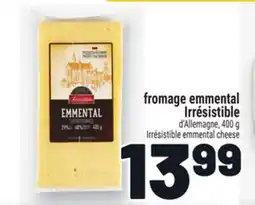 Metro FROMAGE EMMENTAL IRRÉSISTIBLE | IRRÉSISTIBLE EMMENTAL CHEESE offer