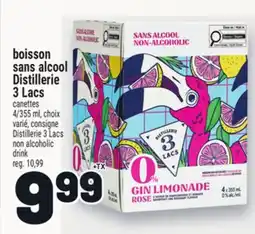 Metro BOISSON SANS ALCOOL DISTILLERIE 3 LACS | DISTILLERIE 3 LACS NON ALCOHOLIC DRINK offer
