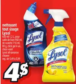 Metro NETTOYANT TOUT USAGE LYSOL | LYSOL ALL-PURPOSE CLEANER offer