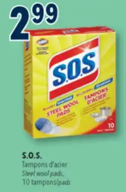 Familiprix S.O.S., Steel wool pads, 10 tampons/pads offer