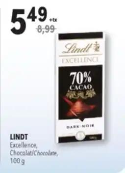 Familiprix LINDT, Excellence, Chocolate offer