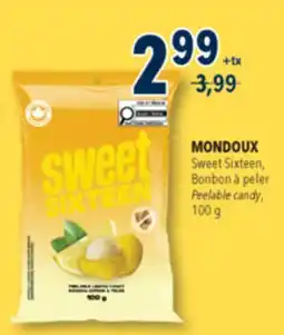 Familiprix MONDOUX, Sweet Sixteen, Peelable candy offer