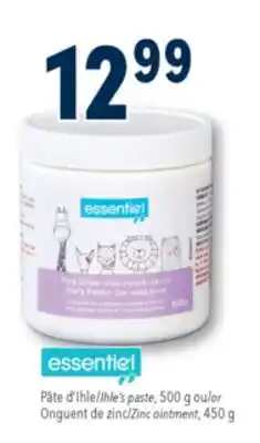 Familiprix ESSENTIEL, Ihle's paste, 500 g or Zinc ointment, 450 g offer