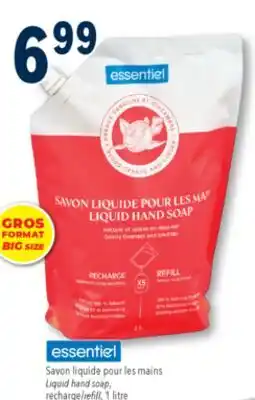 Familiprix ESSENTIEL, Liquid hand soap, recharge/refill offer