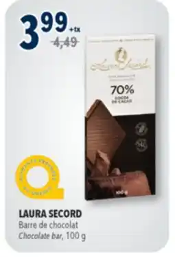Familiprix LAURA SECORD Chocolate bar, 100g offer