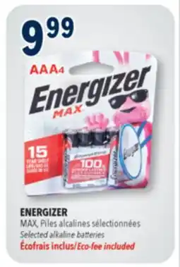 Familiprix ENERGIZER MAX, Selected alkaline batteries offer