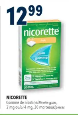 Familiprix NICORETTE, Nicotin gum, 2 mg or 4 mg, 30 pieces offer