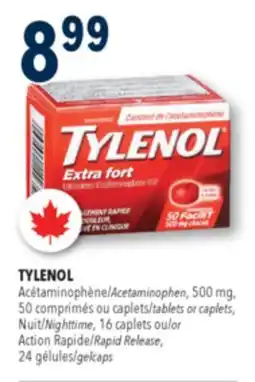 Familiprix TYLENOL, Acetaminophen, 500 mg, 50 tablets or caplets offer