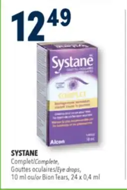 Familiprix SYSTANE, Complete, Eye drops, 10 ml or Bion Tears offer