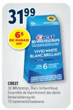 Familiprix CREST, 3D Whitestrips, Vivid, Dental whitening kit, 10 treatments offer
