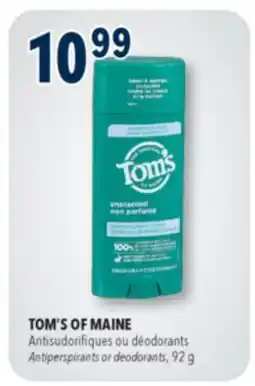 Familiprix TOM'S OF MAINE Antiperspirants or deodorants, 92g offer