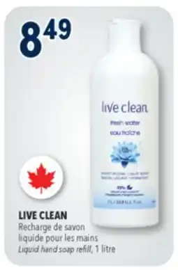 Familiprix LIVE CLEAN Liquid hand soap refill, 1litre offer